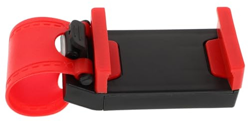 HOODANCOS Car Phone Holder for Steering Wheel Mobile Mount with Rotation Red Car Cradle Compatible with Smartphones Enhanced Driving Safety and Secure Phone Access