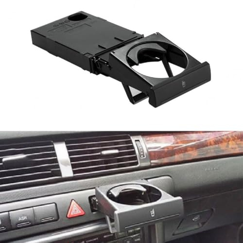 Fouedy Portavasos Auto Plegable Antideslizante Portabotellas 4B0862534D para Audi C5 A6 1998 1999 2000 2001 2002 2003 2004 2005