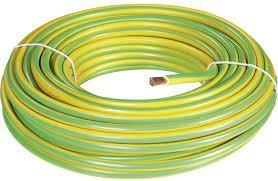 CAVO ELETTRICO UNIPOLARE N07V-K CAVO 1x6 mm² ISOLATO CON PVC MATASSA DA 50 METRI COLORE GIALLO VERDE FLESSIBILE