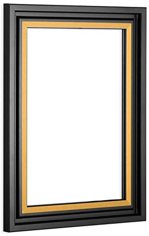 Schattenfugenrahmen GLADI5 für Acrylglas, Alu-Dibond, Glas und Forex Bilder Schattenfuge 0.5cm 50x150cm Schwarz (matt)