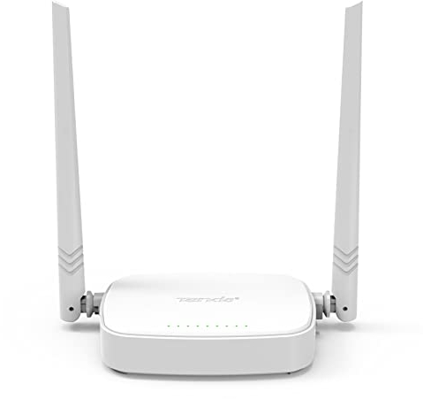 Tenda Modem Routeur WiFi (D301 V2.0) sans Fil N300 Mbps, 4 Ports Fast Ethernet, 1 Port USB 2.0, Appareil 4-en-1 Blanc, ADSL2+