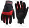 HANDLANDY Anti Vibration Arbeitshandschuhe Hi-vis Reflektierende Stoßdämpfende Sicherheitshandschuhe, Touchscreen, flexibler Spandex-Rücken Vibrant Handschuhe Rot