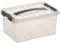 sunware by Helit H6160102 - Aufbewahrungsbox the q-line, 6 Liter, mit Deckel, transparent, 1 Stück