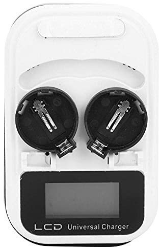 Chargeur De Batterie Bouton, 2 Niveau De Charge Chargeur Piles Avec Affichage Du Pourcentage De Batterie LCD, Pour LIR2016, LIR2025, LIR2032, ML2016, ML2025, ML2032(European Regulations)