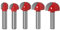 DingGreat 5Pcs 8mm Shank Round Nose Cove Core Box Router Bit, Round Groove Router Bit Cutter for Woodworking