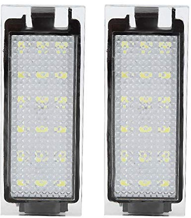 Kuuleyn Lampe de licence, 2 pièces lampe de plaque d'immatriculation LED de voiture adaptée pour/Twingo/Clio/Megane/Lagane (18pcs perles lumineuses LED)