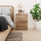 URBNLIVING 2 Drawer Wooden Bedroom Bedside Cabinet No Handle Storage Nightstand Side Table