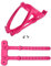 Porte-Bouteille de vélo en Plastique avec Base de Montage pour Cage (Rose)