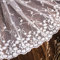 5 Yard Vintage Bestickter Spitzenbesatz Spitzenborte Dekoband Spitzenband Spitzenbordüre Zierband Spitzenstoff für Nähen Brautschleiern Petticoats Hochzeitskleid Hochzeit Deko 32cm Breite,B Weiß
