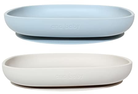 ana baby Lot de 2 ventouses en silicone pour bébés et tout-petits, sans BPA, passent au lave-vaisselle, au micro-ondes et au congélateur