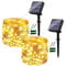 Ligarko Outdoor String Lights, 2 Pack 14M/48Ft Solar Garden Lights Waterproof, 120 LED 8 Modes Copper Wire Decoration Fairy Lights for Trees, Gardens, Patio, Yard, Wedding (Warm White)