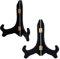 GORGECRAFT 2 packs Présentoir en Bois Chevalets Noirs Supports de Plaque pour la Maison Affichage Photo Livres Photo Mariages Anniversaire Table Décoration Racks 8 pouces