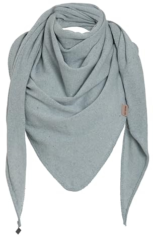 KNIT FACTORY - Iris Dreieckstuch - Tuch Schal für Damen - Umschlagtuch - Für Frühling und Sommer - 92% Recycelte Baumwolle - Indigo