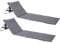 ONVAYA® Premium Strandmatte 2er Set | 2cm gepolstert mit Rückenlehne | Strandliege faltbar | Strandmatratze grau | Sonnenmatte mit Tragegurt | 161 x 55 x 45 cm