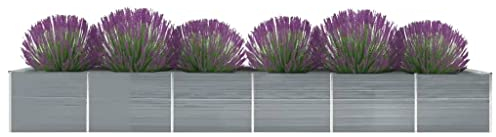 LIFTRR Home & Garden Hochbeet Stahl verzinkt 600x80x77 cm grau
