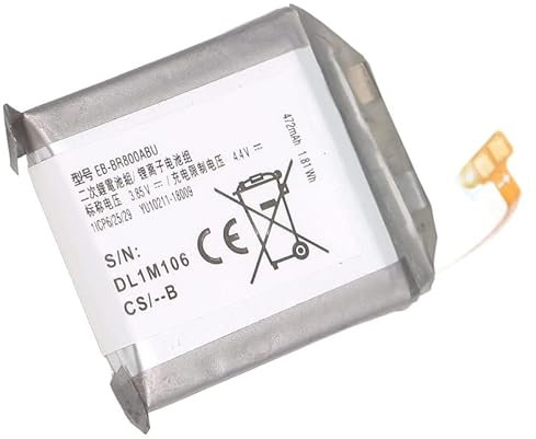 Backupower Replacement 3.85V EB-BR800ABU Smart Watch Battery Compatible with Samsung Galaxy LTE S4 46mm SM-R800 SM-R805 R810 3.85V 472mAh