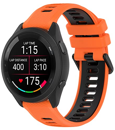 Passend für Garmin Forerunner 265S 255S Uhrenarmbänder, 18 mm Schnellverschluss, langlebiges Silikon-Ersatzarmband, passend für Garmin Vivoactive 4S/Vivomove 3S/Venu 2S, 18mm (width) - 5.5 to 8.5