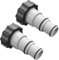 Bekasa Pool Adapter A für Intex Pool, Poolschlauch Adapter Schlauchadapter Pool Zubehör 32-38 mm für Pumpen Pool mit Gewinde, Dichtring, Klemme (2)