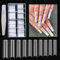 XXL Lange Square Nagelspitzen,500 Stück Durchsichtige Sarg-Nagelspitzen für Acrylnägel ，Falsche Acryl Nägel Tips Nagelverlängerung Fingernägel Zubehör mit 1 Nagelfeile für Nageldesign Gelnägel