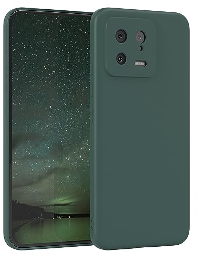 EAZY CASE - Silikonhülle für Xiaomi 13 Hülle Silikon Case Grün weich stoßfeste Handyhülle Xiaomi 13 Schutzhülle mit Kameraschutz Dünn Premium Schutz Cover TPU Phone Bumper in Piniengrün