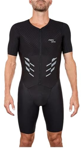 FFFF & OLFEH Triathlon Tri Costume, Trifonction Hommes sans Manches Combinaison Triathlon, Respirant SéChage Rapide Ensemble Body pour Le Cyclisme de Sport en Plein Air (TYPE7,L)