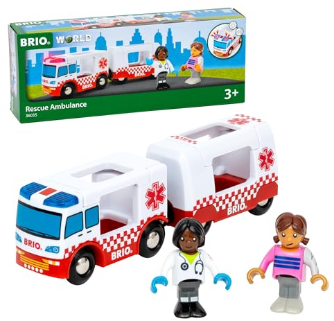 BRIO World - 36035 Rettungswagen - Zugset-Zubehör für Kinder ab 3 Jahren