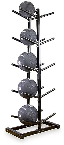 Fitness-Mad Medicine Ball Rack | 5 Tier & Double Sided | Heavy Duty Aluminium Construction | Gym Ball Stand Rack | Freestanding Medicine Ball Tree | Organise your Home & Gym Space Easily