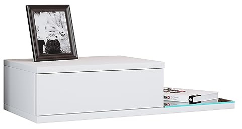 VCM Nachttisch 65x30x15 cm 1 Schublade Nachtkonsole Holz Schlafzimmer | Ablage- und Stauraumlösung direkt neben dem Bett - praktisch direkt am Kopfende des Betts - für Erwachsene und Paare
