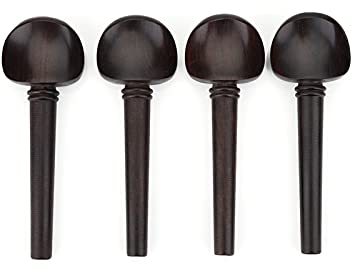 4 Stück Cello-Wirbel, Ebenholz-Cello-Wirbel, Holz-Stimmwirbel, kein Loch, Musikinstrumente, Teile für 4/4 Cello