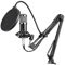 BM800 Microphone à condensateur professionnel Podcast Équipement de diffusion en direct Micro USB Microphone de studio avec bras Support Équipement d'enregistrement de musique pour studio