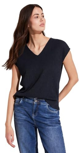 Damen Materialmix T-Shirt