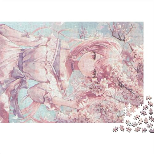 Anime-Mädchen Puzzles 1000 Stück Manga Puzzles Für Erwachsene Lernen Lernspielzeug Weihnachten Geburtstag Geschenke 1000pcs (75x50cm)