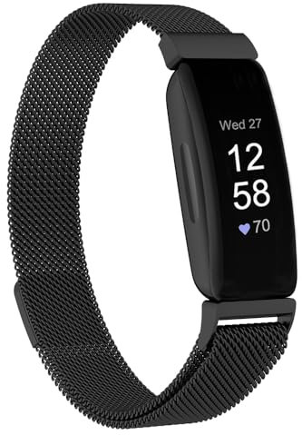 Moydolo Damen Herren Metall Magnetschloss Einstellbare Edelstahl Ersatzarmband ArmbänderKompatibel mit Inspire/Inspire HR/Inspire 2/Ace 2 Armband