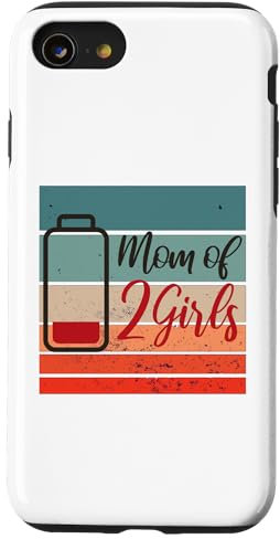 Custodia per iPhone SE (2020) / 7 / 8 Mamma di 2 ragazze con batteria scarica, mamma di due