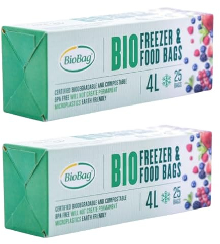 BioBag 182287 Freezer bags, compostable, Clear (Pack of 2)