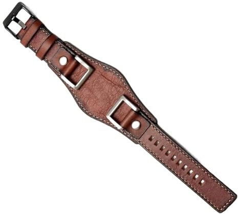 yeziu 24 mm Echtleder-Uhrenarmband für Fossil JR1157. Armband im Vintage-Stil mit Edelstahlverbindung(26mm)