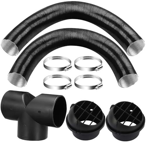 Hojalis 75mm Auto Heizung Rohr Kanal, Diesel Standheizung Zubehör, Warmluftschlauch75mm, T-Rohr-Set Heizrohr Autoluftheizer Zubehör, Standheizung Schlauch 75mm, für Standheizung Webasto Eberspacher