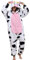 Lath.Pin, Pyjama, Panda-Overall, Uni, für Erwachsene, Tier-Onesie, Cosplay, Halloween, Karneval, Damen, Tierkostüm, Winter, Kuh, Medium