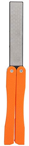 Sunicon Portable Handheld Double Sided Sharpener, 400/600 Grit Foldable Diamond Knife Sharpening Stone Folding Pocket Diamond Knife Sharpener for Kitchen, Garden, Outdoor Tools
