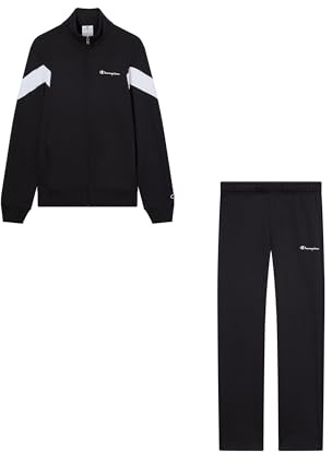 Champion Legacy Herren Colorblock Sweatsuit, M, Schwarz, Schwarz, M