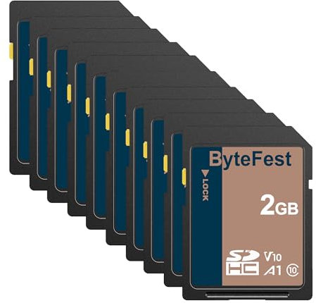 ByteFest Scheda SD 2GB SDHC Memory Card (50 Pack) - Classe 10, U1, V10, Scheda di Memoria per Macchina Fotografica, Fotocamere Digitali, DSLR