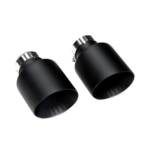 Auspuffblende Für VW Für GTI MK7 Für Golf 7 Auspuff Düse 1 Stück Matt Schwarz Edelstahl Auto Schalldämpfer Spitze System Rohr Auspuff Spitze Auto Endrohrblenden(ID63MMOD101MM)