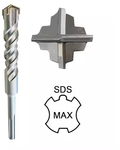 SDS MAX Bohrer 40 x 1000 mm für Stahlbeton 4-Schneiden Steinbohrer – Hammerbohrer & Durchbruchbohrer Betonbohrer extra lang