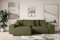 ALTDECOR Ecksofa mit Schlaffunktion und Bettkasten Corner Sofa Eckcouch Couch L-Form universal, Links/rechts angeordnet Schlafcouch Ausziehbar Wohnlandschaft Eskar-L -256x165x84cm Grün
