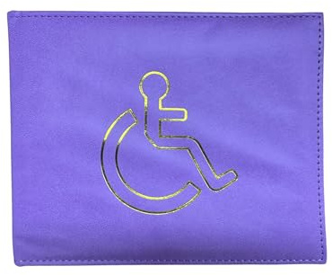 Soft Leather Disabled Badge Holder Wallet Disability Parking Badge Cover Holder by Glamified Disabled Blue Badge Display Holder… (Violet)