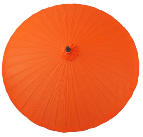 WATAOW Parasol De Jardin, Parasol D'extérieur en Bambou, Parasol Traditionnel en Papier Huilé, Imperméable, Résistant Aux UV, Aux Piscines, Terrasses, Arrière-Cours(Orange)