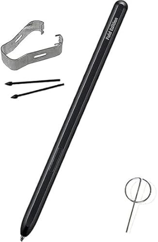 Galaxy Z Fold 4 S Pen Fold Edition, S Pen Z Fold 4, Pointe Fine de 1,5 mm, 4 096 Niveaux de Pression, Stylet Z Fold 3 pour Samsung Galaxy Z Fold 4 5G + Pointes/Pointes+ Broche d'éjection,Noir