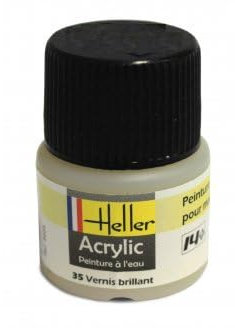 1 pot peinture de maquette : vernis brillant n° 35-12 ml - pour heller - accessoire maquette