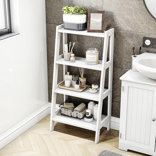 Bath Vida 4 Tier Shelving Unit (White)