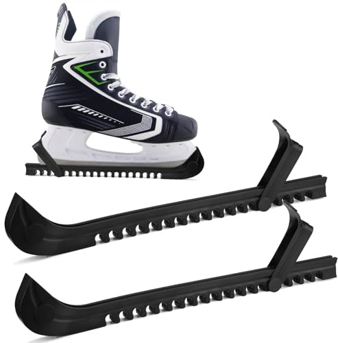 Teokantz 1 Paar Kufenschoner Schlittschuhe, 34.5 cm Verstellbare Schlittschuh Schoner, Schlittschuhschoner für Eishockey und Eiskunstlauf